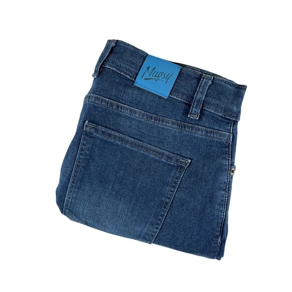 Mugsy Fultons FLX3NFU Dark Wash Blue Stretch Denim Jeans Mens 34x32 (34x30)